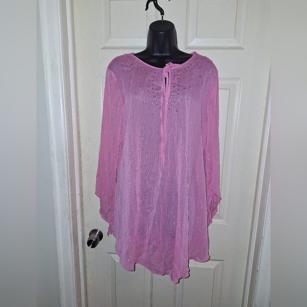 Enchanted sheer flowy blouse XL
